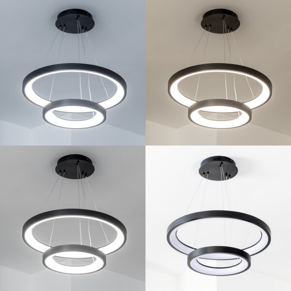 Brilagi - LED полилей с димер на кабел FALCON SLIM LED/68W/230V Ø 50 см черен +ДУ