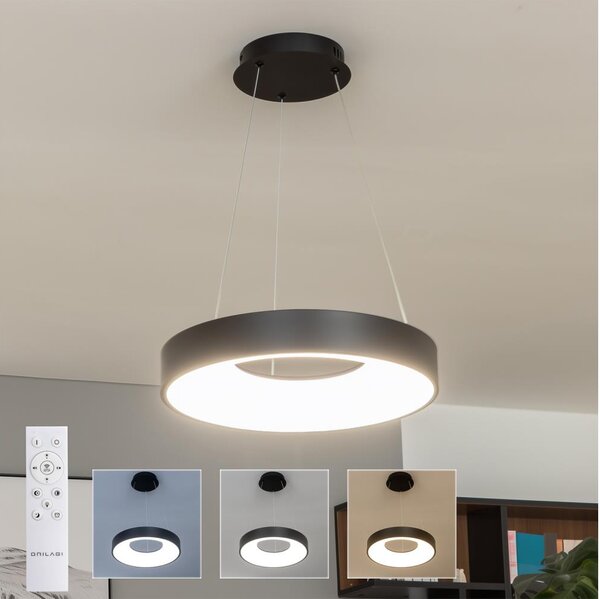 Brilagi - LED полилей на кабел с възможност за димиране FALCON II LED/67W/230V Ø 40 см черен + дистанционно управление