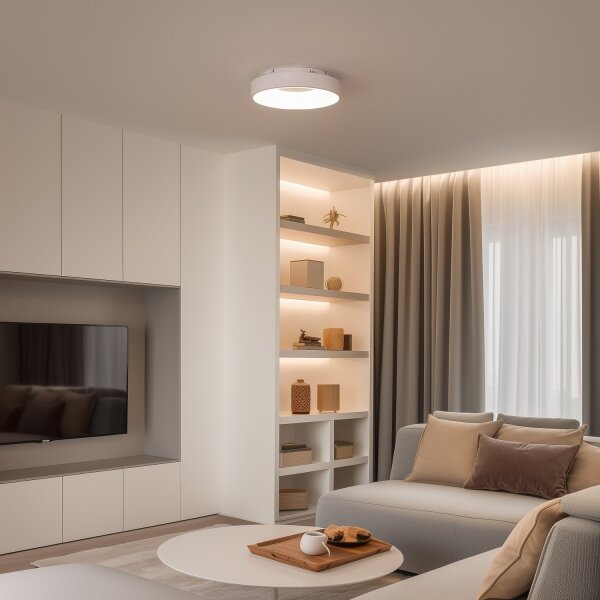 Brilagi - Димируем LED плафон FALCON II LED/67W/230V Ø 40 см бял + дистанционно управление