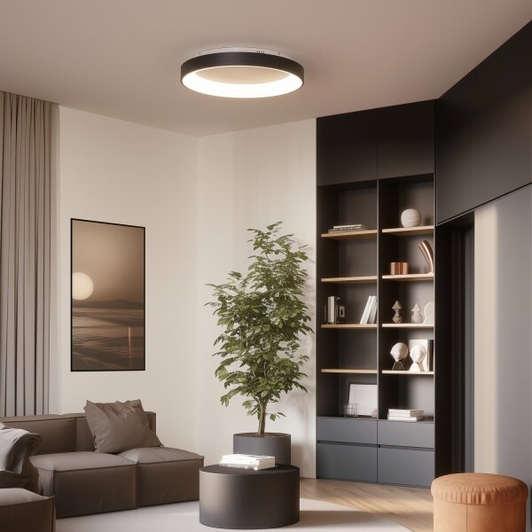 Brilagi - димируем LED плафон FALCON II LED/99W/230V Ø 60 cm черен +ДУ