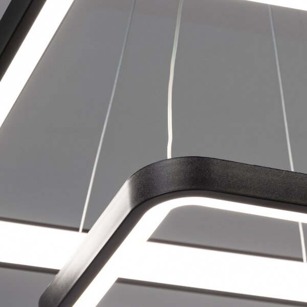 Brilagi - Димируем LED полилей на кабел FALCON SLIM LED/78W/230V 50x50 cm черен + дистанционно управление