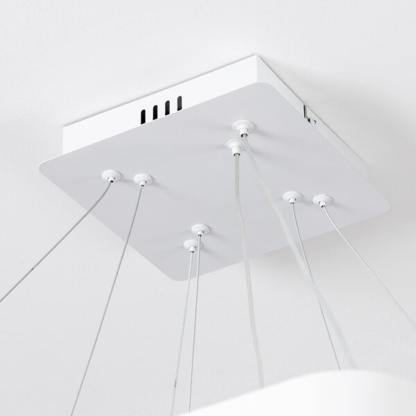 Brilagi - LED с димер полилей на кабел FALCON SLIM LED/78W/230V 50x50 cm бял + с дистанционно управление
