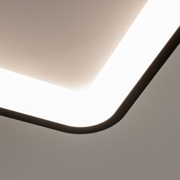 Brilagi - Димируемо таванно LED осветително тяло FALCON SLIM LED/50W/230V 50x50 cm черно+с дистанционно управление