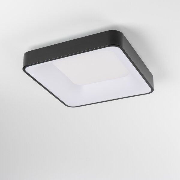 Brilagi - LED димируемо таванно осветително тяло FALCON II LED/80W/230V 40x40 cm черно + дистанционно управление