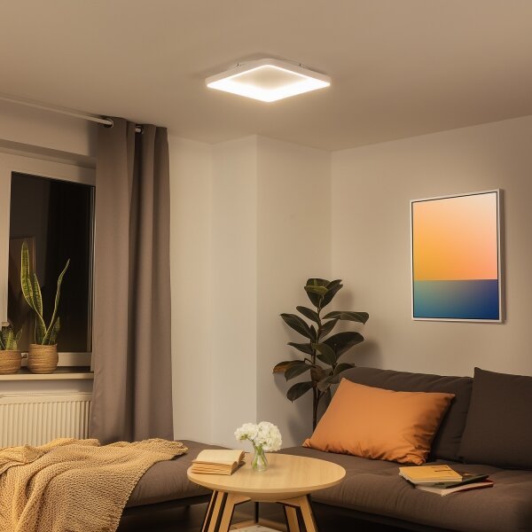 Brilagi - Димируемо LED таванно осветително тяло FALCON SLIM LED/50W/230V 50x50 cm бяло + с дистанционно управление