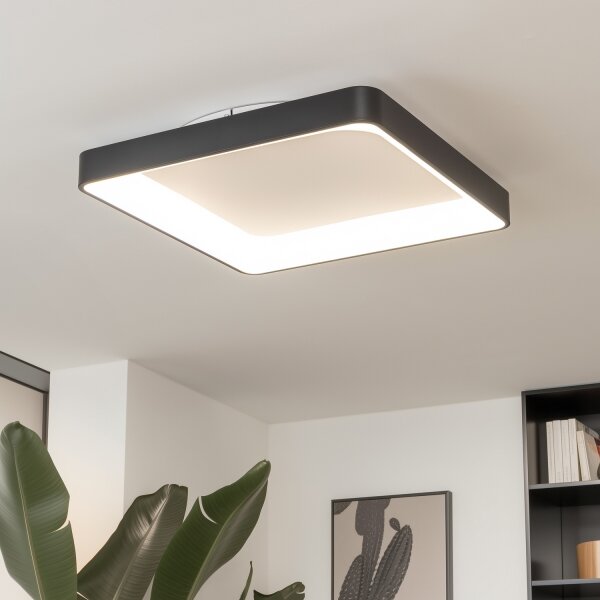 Brilagi - димируемо LED таванно осветително тяло FALCON II LED/125W/230V 60x60 cm черно + дистанционно управление
