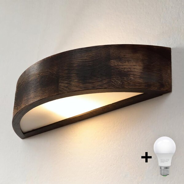 Brilagi - LED настенно осветително тяло CARVALHO SMOKEY 1xE27/60W/230V дъб