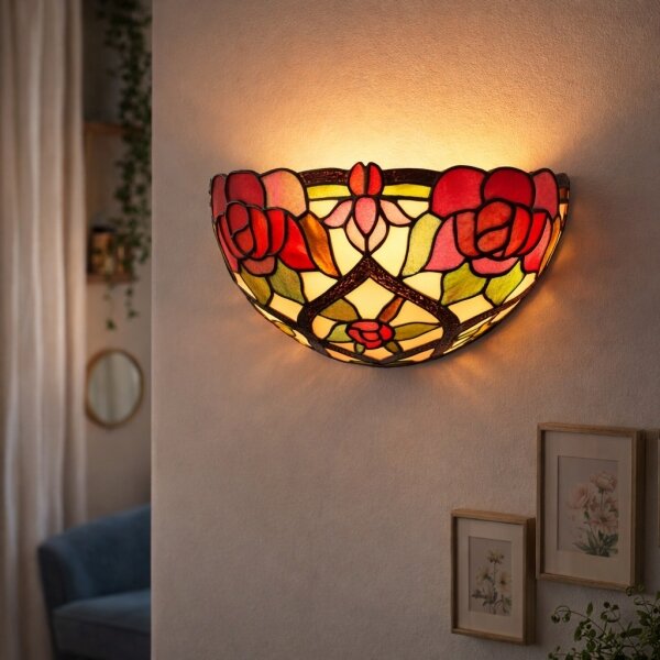 Brilagi - Tiffany витражен стенен аплик GARLAN 1xE14/40W/230V
