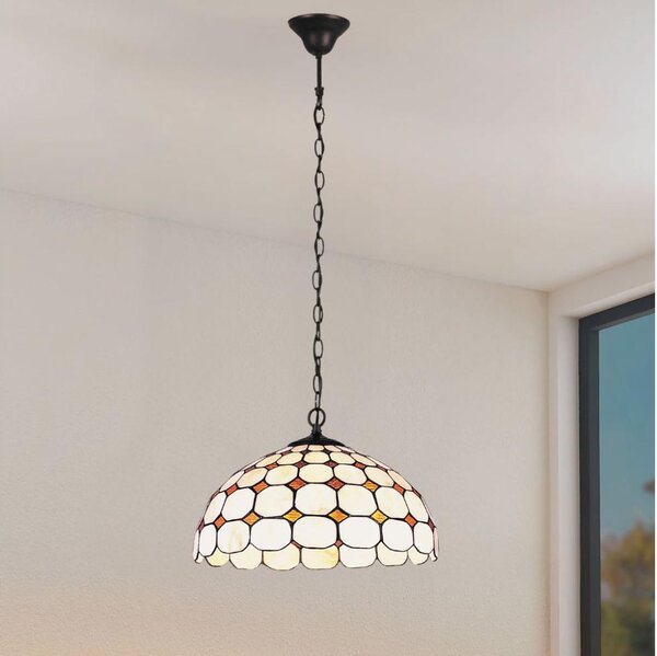 Brilagi - витражен полилей Tiffany на верига DORAN 2xE27/60W/230V