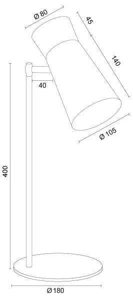 Argon 8874 - Настолна лампа LORD 1xE14/7W/230V златна