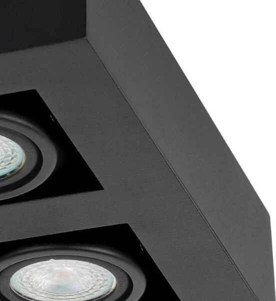 Eglo 31065 - LED точково осветително тяло MENDOZA 4xLED/4,7W/230V 3000K черно