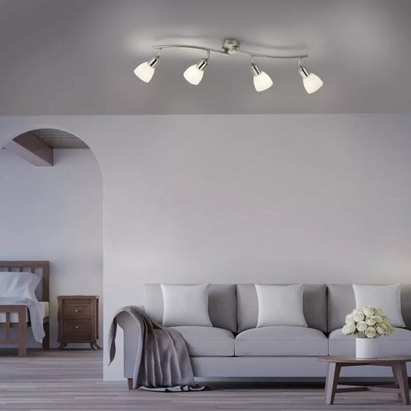 JUST LIGHT. 11954-55 - Точково осветително тяло KARO 4xE14/40W/230V матов хром
