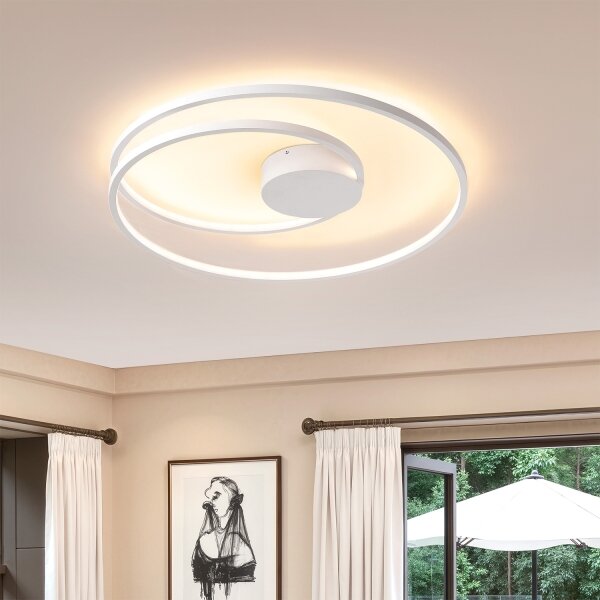 Brilagi- LED плафон TWISTER LED/75W/230V с регулируема яркост Ø 70 см бял + дистанционно управление