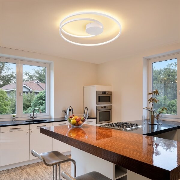 Brilagi- LED плафон TWISTER LED/75W/230V с регулируема яркост Ø 70 см бял + дистанционно управление