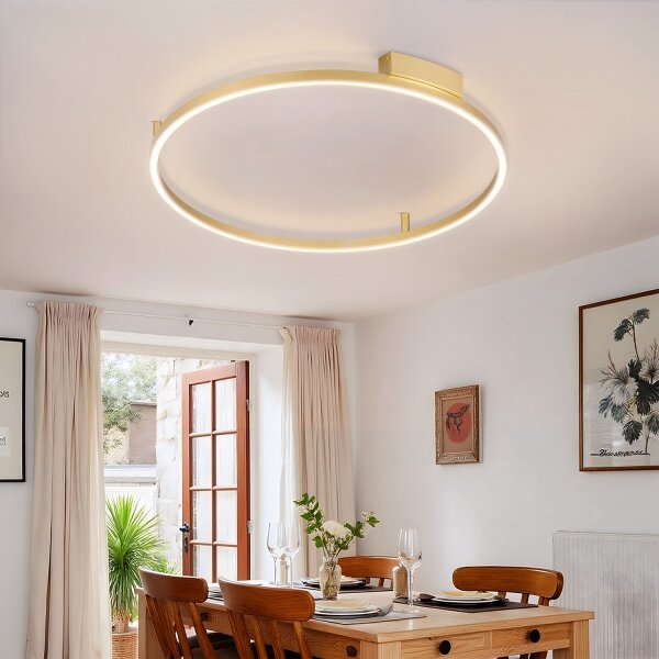 Brilagi - Димируемо LED осветително тяло PORTOFINO LED/60W/230V, диаметър 80 см, златисто + дистанционно управление