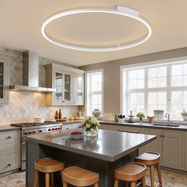 Brilagi - Димируемо LED осветително тяло PORTOFINO LED/85W/230V диаметър 120 см сребристо + дистанционно управление