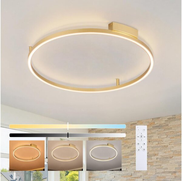 Brilagi - Димируемо LED осветително тяло PORTOFINO LED/60W/230V, диаметър 80 см, златисто + дистанционно управление