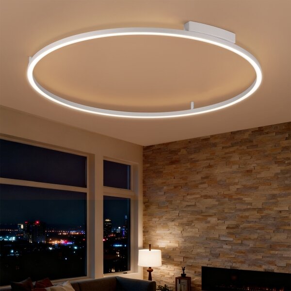 Brilagi - Димируемо LED осветително тяло PORTOFINO LED/85W/230V диаметър 120 см сребристо + дистанционно управление