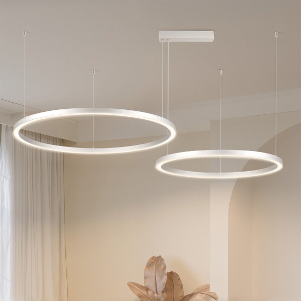 Brilagi - LED димируем полилей на кабел PORTOFINO LED/98W/230V сребрист + дистанционно управление