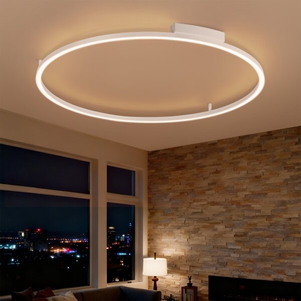Brilagi - Димируемо LED осветително тяло PORTOFINO LED/85W/230V pr. 120 cm бяло + дистанционно управление