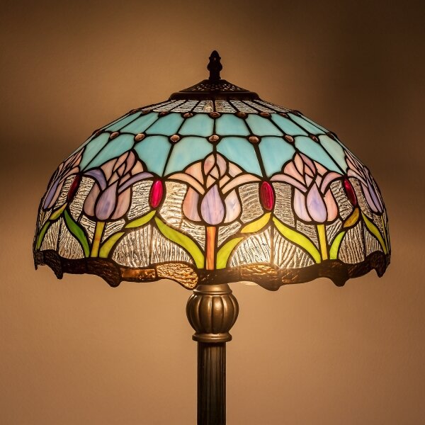 Brilagi - Tiffany витражна подова лампа LORAS 2xE27/60W/230V