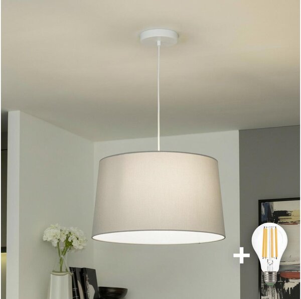 Brilagi - LED полилей на кабел CERIA 1xE27/40W/230V Ø 45 см, сив