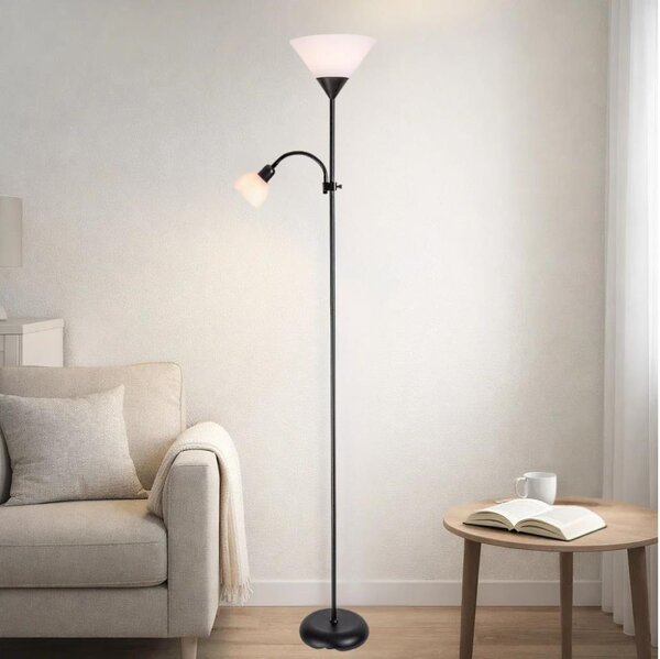 Brilagi - Подова лампа ARIANA 1xE27/100W/230V + 1xE14/25W черна