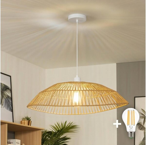 Brilagi - LED полилей на кабел CERIA BOHO 1xE27/40W/230V Ø 70 см кафяв