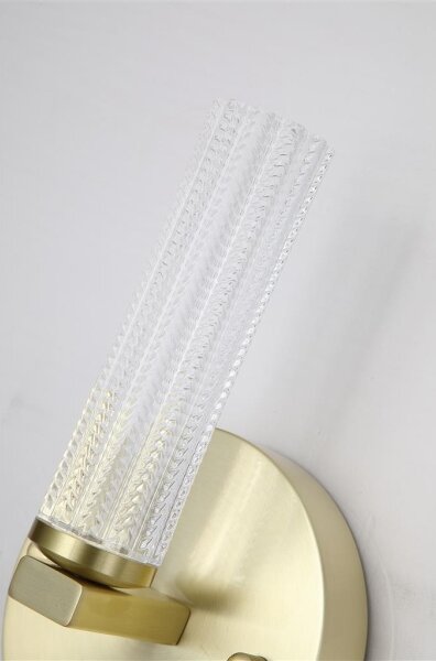 Searchlight 10371SB - димируемо LED стенно осветително тяло за баня ABERDEEN LED/7W/230V IP44 месинг