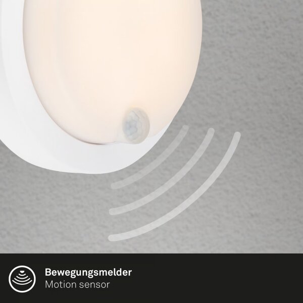 Brilo - LED презареждаемо външно стенно осветително тяло със сензор LED/4W/5V 4400 mAh IP44 бяло