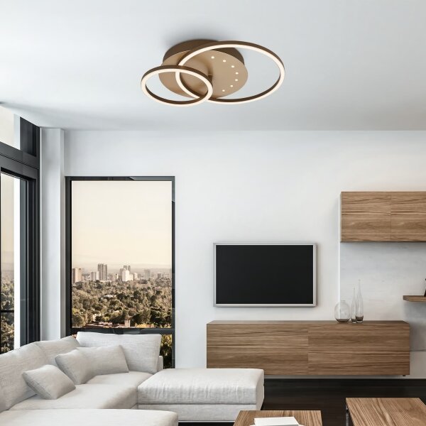 Brilo - LED димируемо таванно осветително тяло LED/26W/230V 3000K кафяво