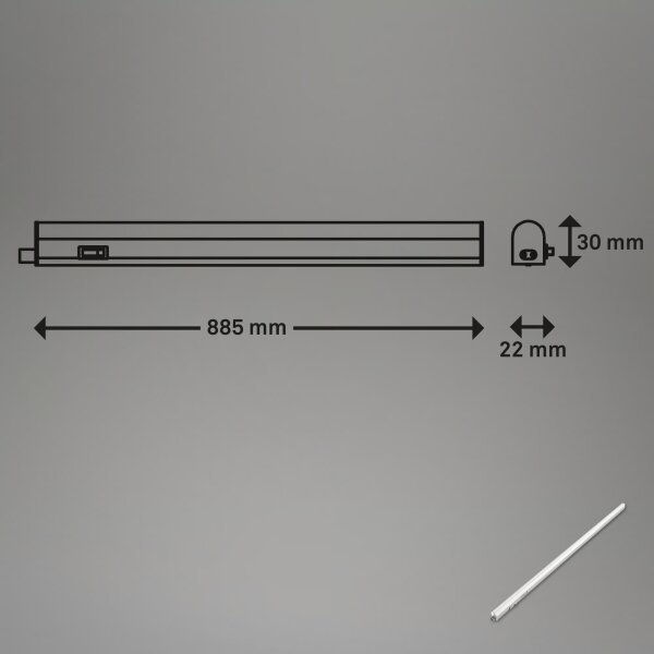 Brilo - LED подшкафно осветително тяло LED/10W/230V 4000K 87,3 cm