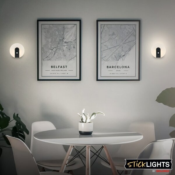 Briloner 3889015 - Презареждаема стенна LED лампа със сензор TARO LED/2,5W/5V 1800 mAh черна
