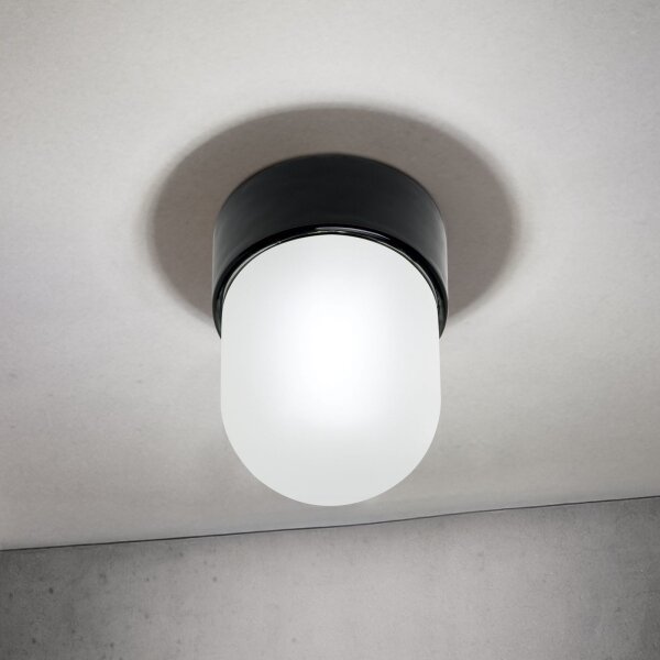 Orion - Таванно осветително тяло OSTIA 1xE27/40W/230V Ø 9,8 cm черно