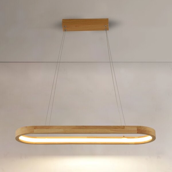 Brilagi - LED висящ полилей на кабел UMEA WOOD LED/30W/230V 70x20 cm дърво