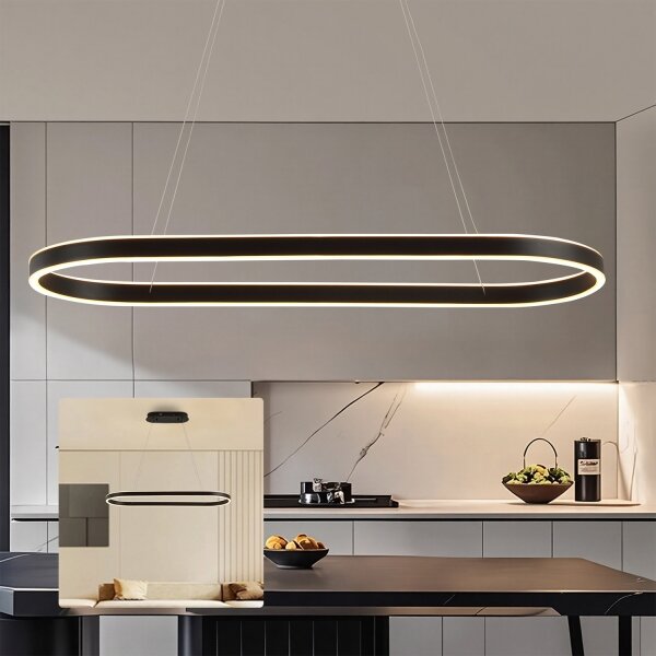 Brilagi - LED полилей на кабел PONDIE LED/43W/230V 80x30 cm черен