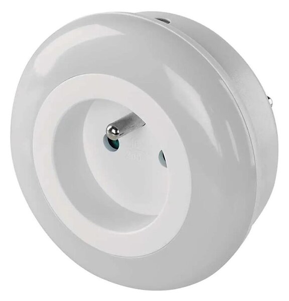 LED нощна лампа със сензор и вграден контакт LED/0,3W/230V