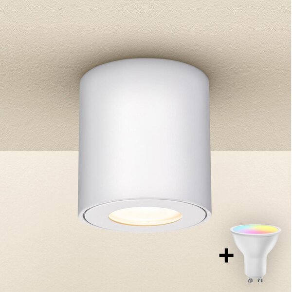 Brilagi - LED RGBW димируемо осветително тяло за баня MIA 1xGU10/4,8W/230V 84x80 mm бяло IP54
