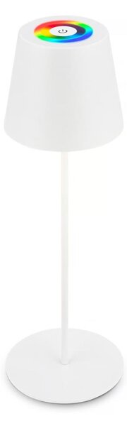 Briloner 7510016 - LED RGBW димируема настолна лампа CALIDA 2,5W/5V IP44 1200 mAh бяла