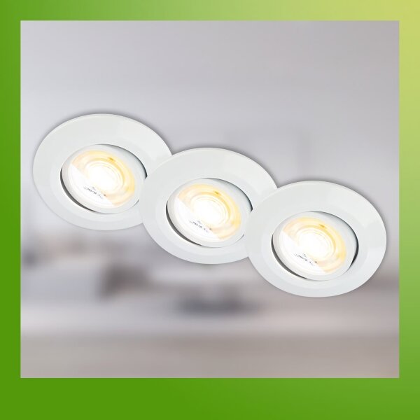 Briloner 7586036 - Комплект от 3 LED вградени осветителни тела за баня KLIRA LED/4,9W/230V IP23 бяло