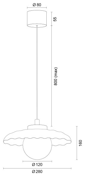 Argon 8947 - Полилей на кабел BOLL 1xG9/6W/230V бял