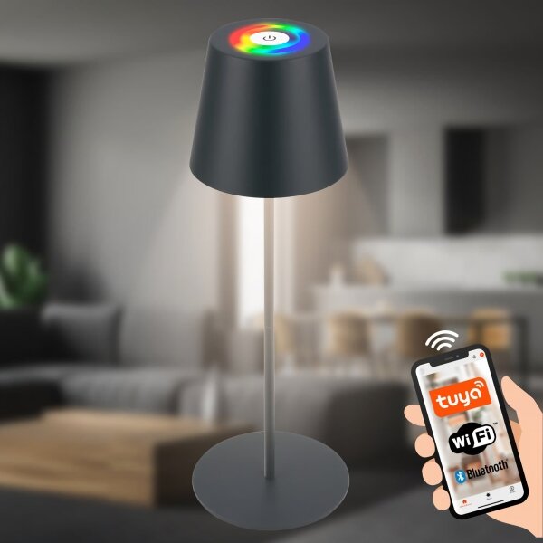 Briloner 7559015-LED RGB настолна лампа COLORIS 3,5W/5V IP44 2000mAh Wi-Fi Tuya