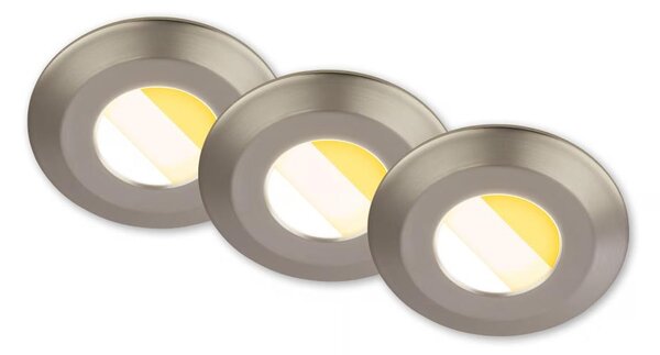 Briloner 7589032 - комплект 3x LED димируеми вградени осветителни тела за баня KLIRA LED/4,9W/230V IP44 хром