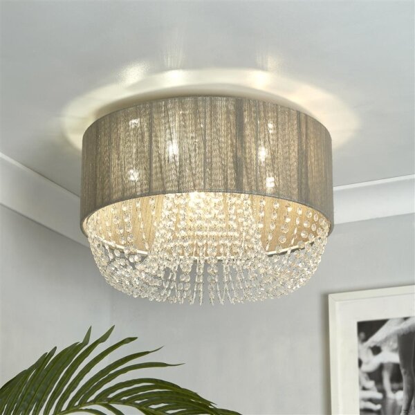 Searchlight 62615-5CC - Таванно осветително тяло BELLANO 5xG9/7W/230V Ø 50 см сиво
