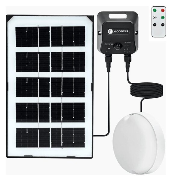 Aigostar - LED соларно таванно осветително тяло със сензор LED/3,7V 3000 mAh IP65 + дистанционно управление