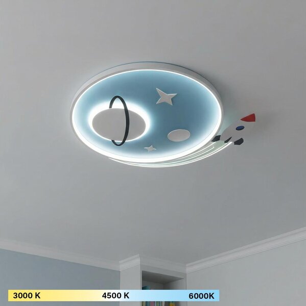 Brilagi -LED Детско таванно осветително тяло STARSHIP LED/64W/230V 3000/4500/6000K синьо