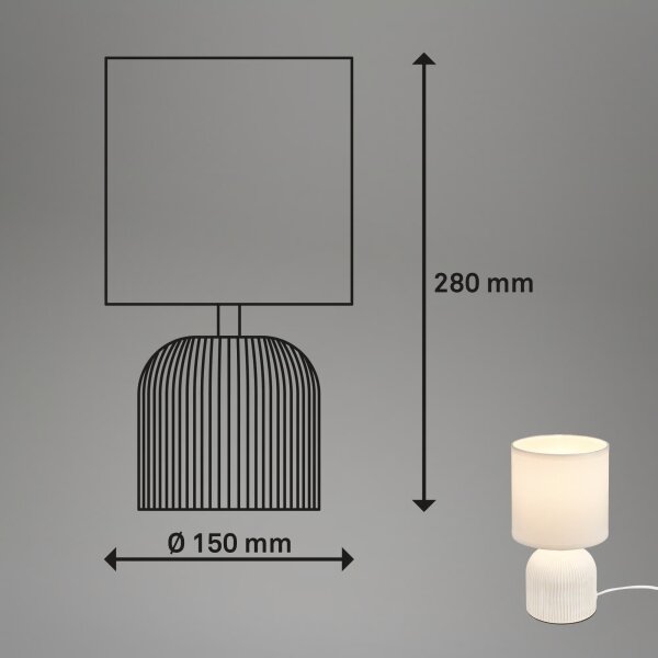 Brilo - Настолна лампа INO 1xE14/10W/230V бяла