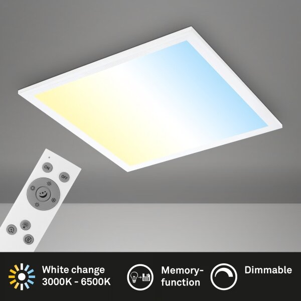 Brilo - димируемо таванно осветително тяло LED/21W/230V 38x38 cm бяло
