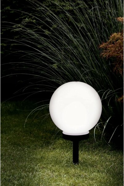 Соларна LED лампа LED/1,2V 6500K 200 mAh Ø 25 cm IP44 бяла/черна