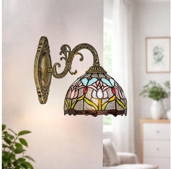 Brilagi - Tiffany витражна стенна лампа LORAS 1xE27/40W/230V
